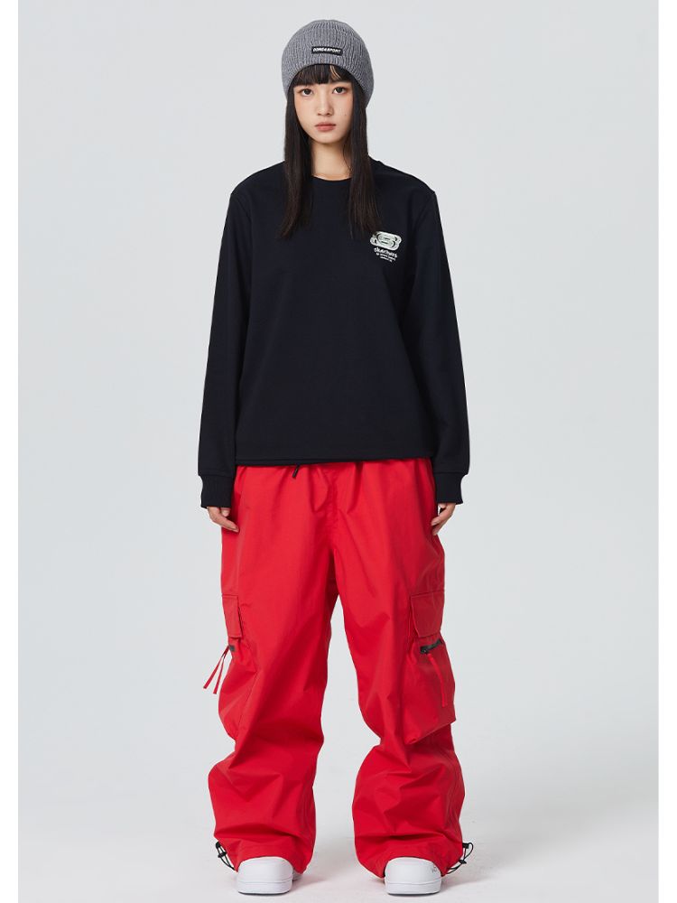 Zip Pocket Baggy Cargo Snowboard Pants - Women's | Searipe