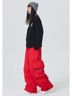 Zip Pocket Baggy Cargo Snowboard Pants - Women's | Searipe