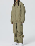 Baggy Style Monochrome Shell Snow Suit - Women's | Searipe