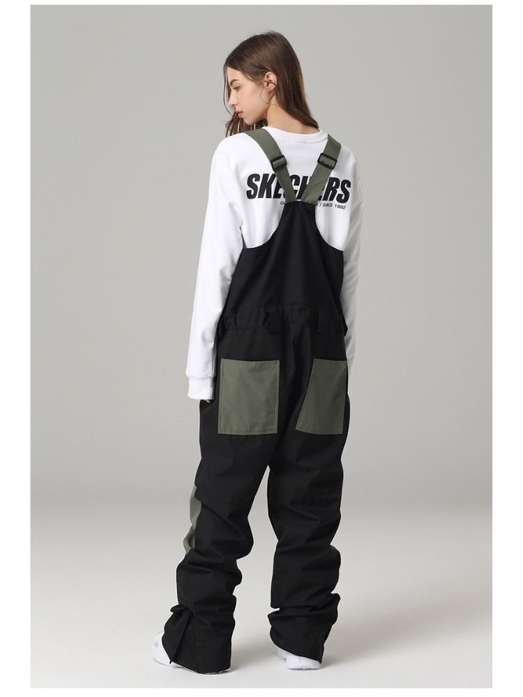 Colorblock Snow Bibs - Women's | Searipe