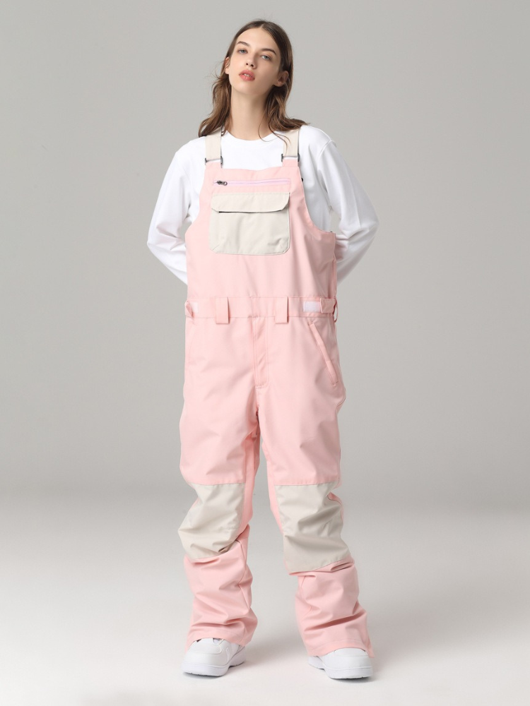 Colorblock Snow Bibs - Women's | Searipe