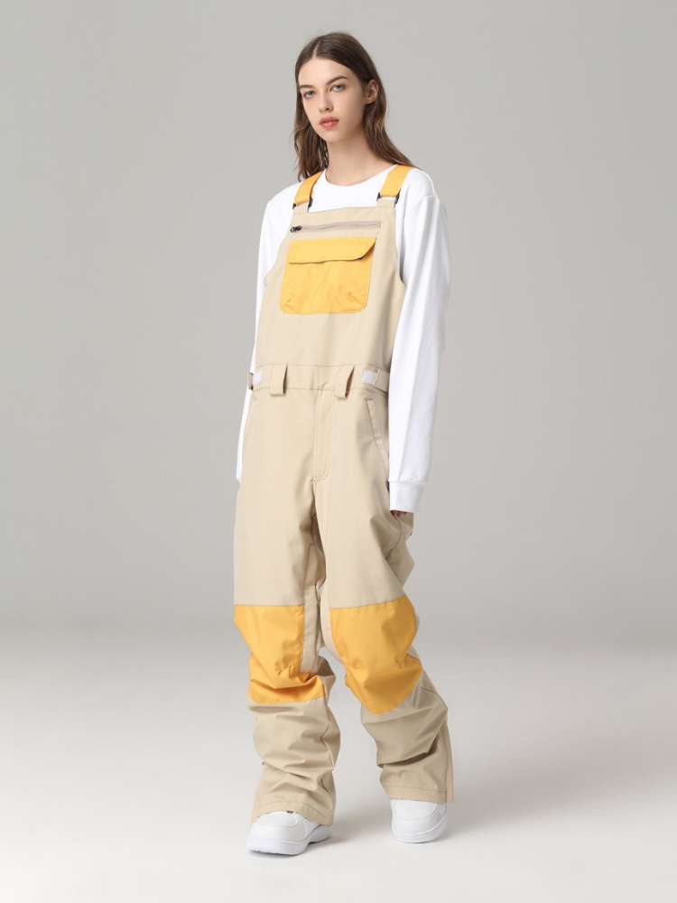 Colorblock Snow Bibs - Women's | Searipe